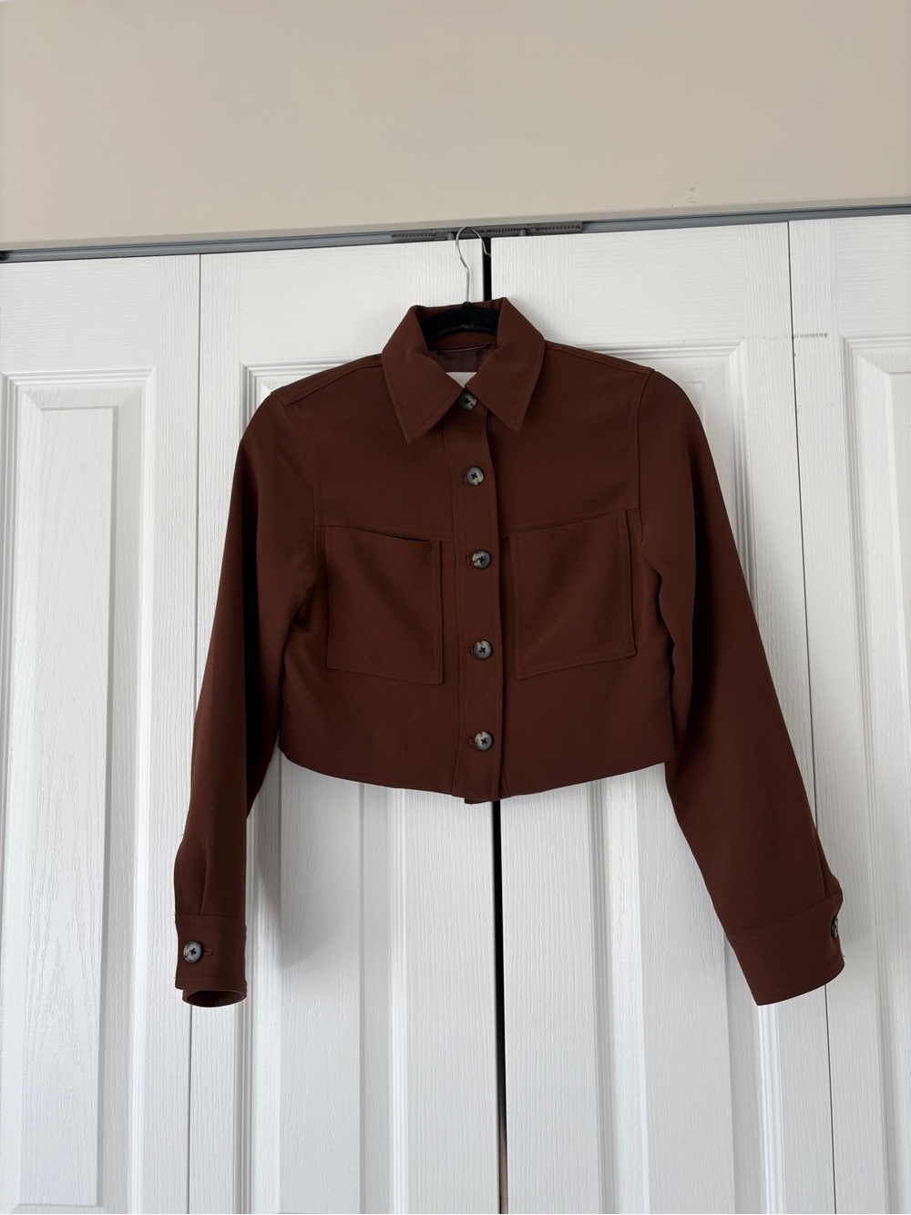 Wilfred Brown Cropped Jacket from Aritzia